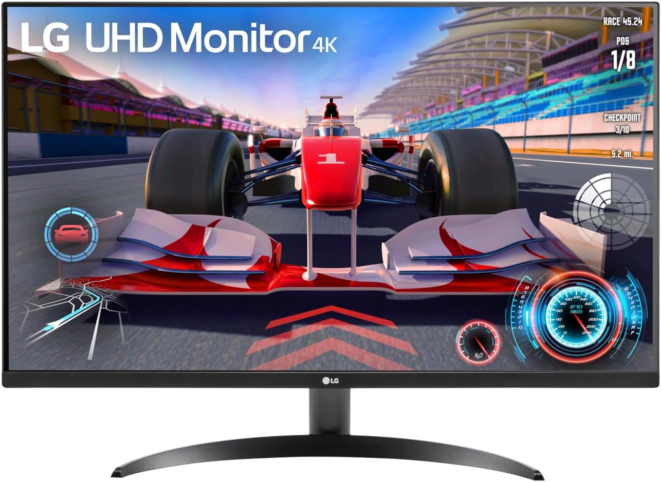 LG Ultrafine 32UR500K-B Ecran PC 4K 32 - Dalle VA résolution UHD (3840 x 2160), 4ms GtG 60Hz, HDR10, DCI-P3 90 pour cent (CIE1976), Mode Lecture, inclinable(Noir)