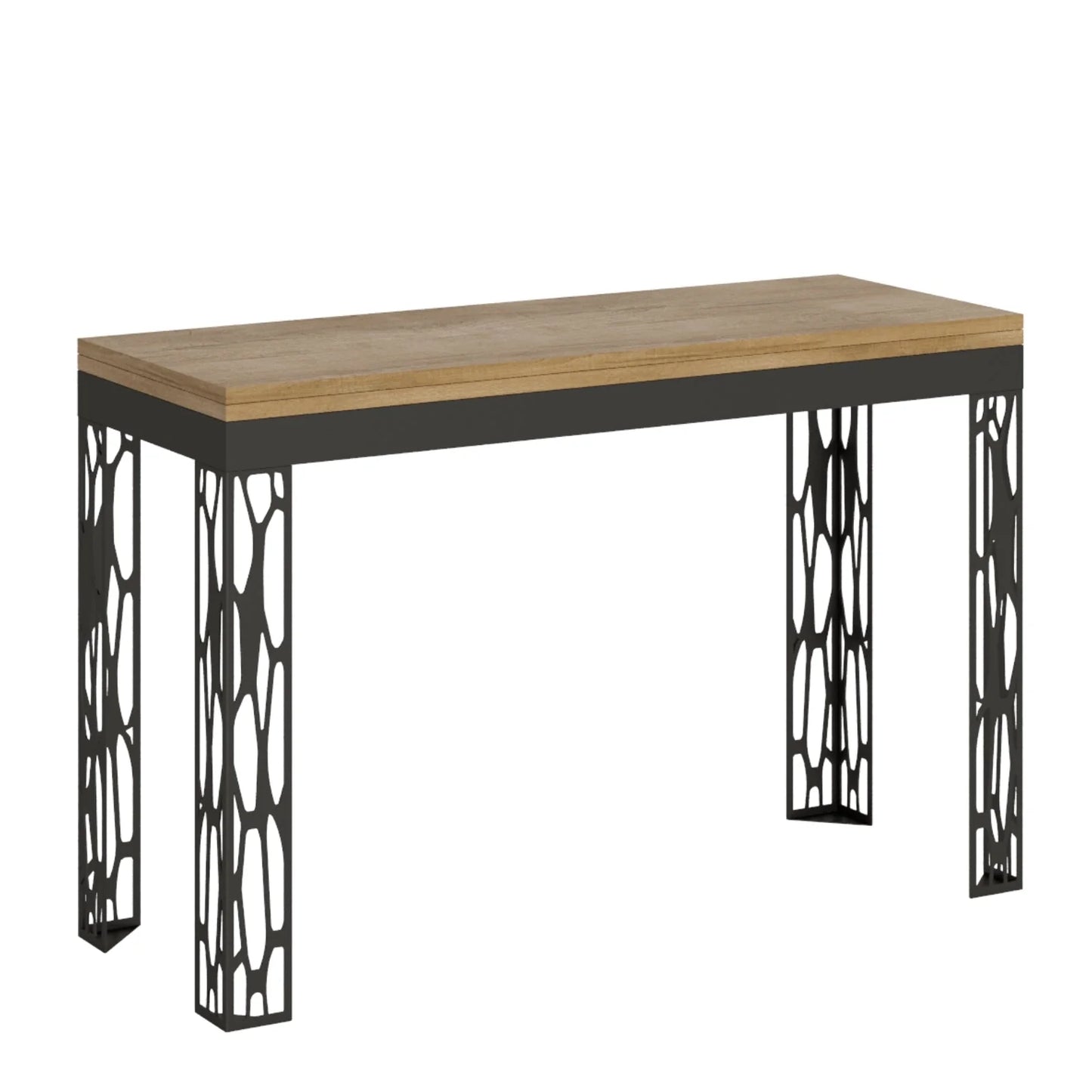 Table extensible en bois Latina pour salle à manger(Extensible Jusqu'À 180 Cm/Ciment)