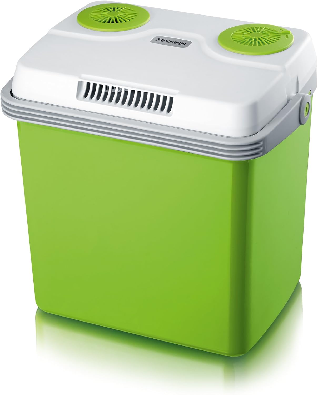 SEVERIN KB 2922 Electric Cooler (19 L) with Cooling and Keep Warm Function, Car Cooler with 2 Connections (Power Supply and Cigarette Lighter), Cool Box Green/Grey(25 L)