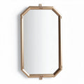 Miroir octogonal en métal doré pour décoration murale 80 x 40 x 3cm