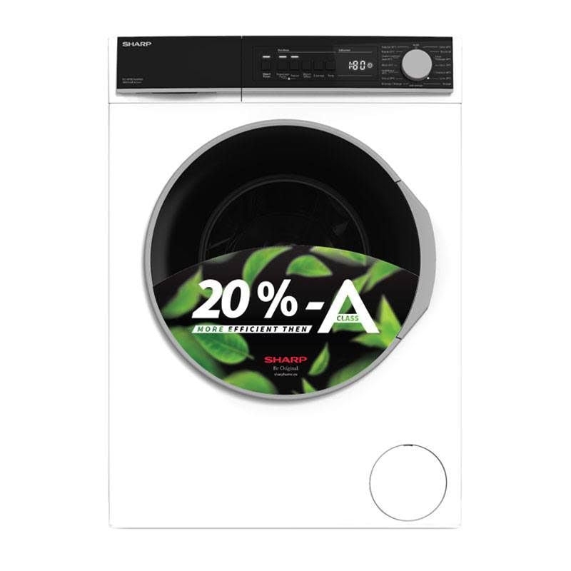 Lave-Linge hublot 8 kg Sharp ES-NFB814EWDA-FR(Blanc/Noir)