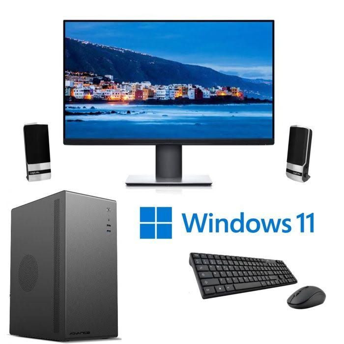 ASROCK Ordinateur Pc complet Windows 11 Amd Ryzen 3 240 Go Ssd 16 Go Ram Écran 24 Full Hd Clavier/Souris(Noir)