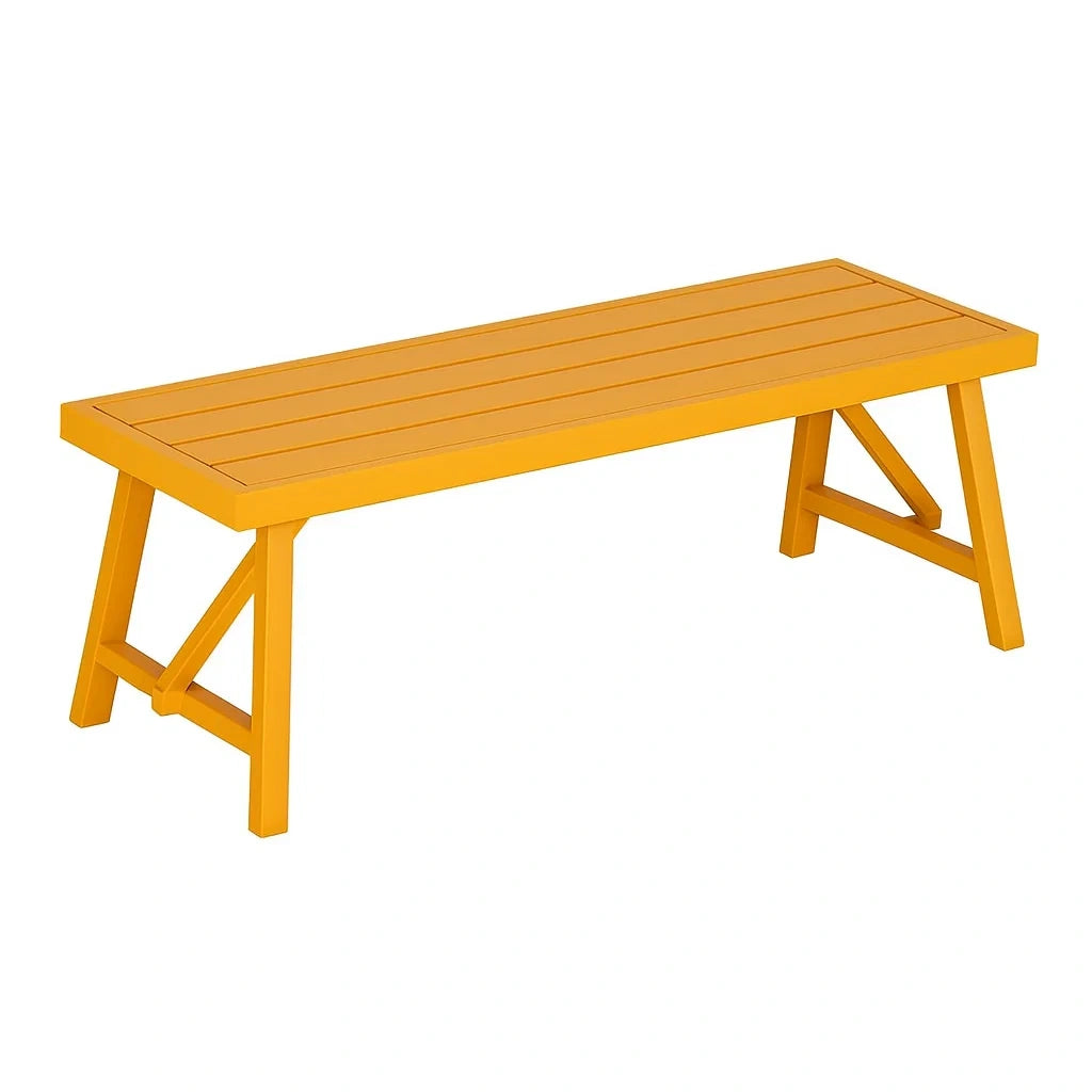Banc en métal jaune(Jaune)