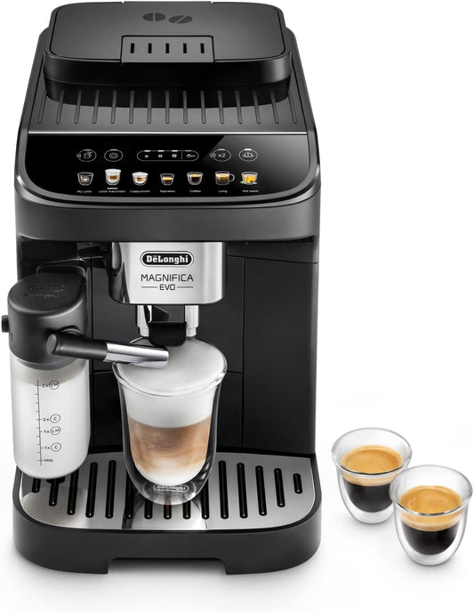 Magnifica Evo Machine a Café Grain ECAM292.81.B, Machine Expresso et Cappucino, 1.8L, 1450W, Noir(4 Recettes)