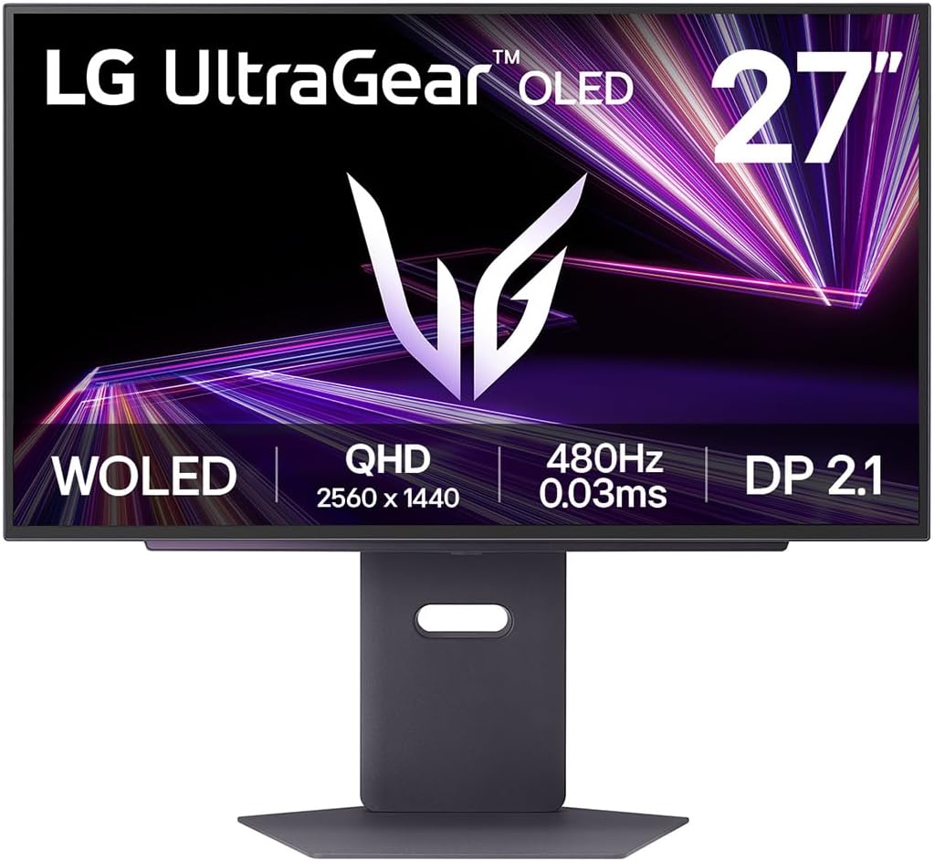 LG UltraGear 27GX790A-B Ecran PC Gaming OLED 27 - dalle OLED résolution QHD (2560x1440), 0.03 ms GtG 480Hz, DisplayHDR TrueBlack 400, DCI-P3 98.5 pour cent (CIE1976), AMD FreeSync Premium Pro, NVIDIA G-Sync(Noir)