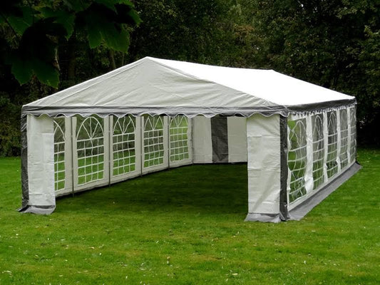 Tente de réception PLUS 5x10m PE 700(Blanc/Gris)