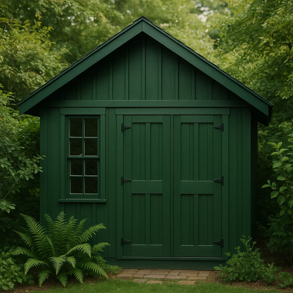 Abri de jardin en bois vert,avec fenêtre,250 x 150 x 200 cm(Vert)
