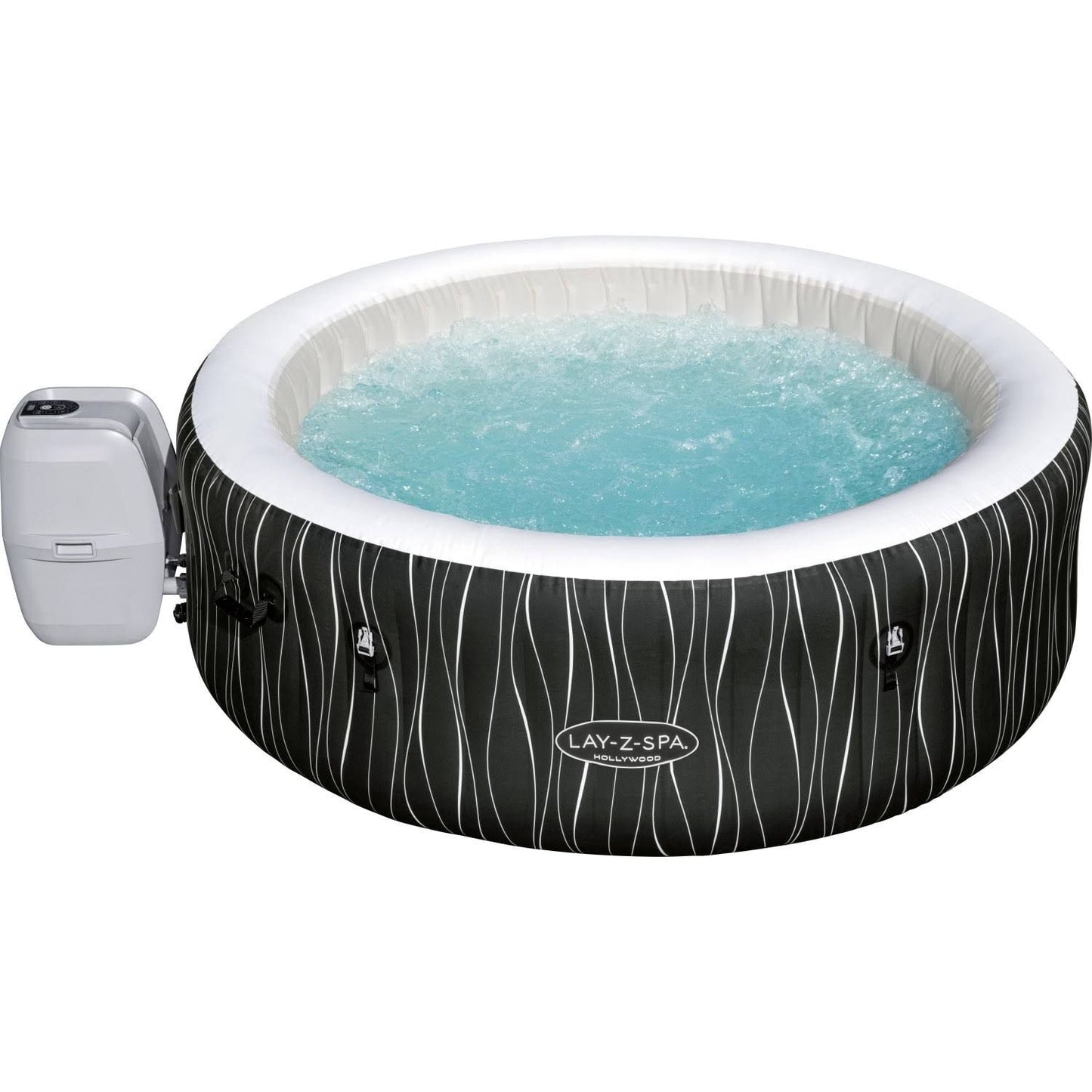 bestway Spa gonflable rond Lay-Z-Spa Hollywood Airjet 4(Noir/Blanc)