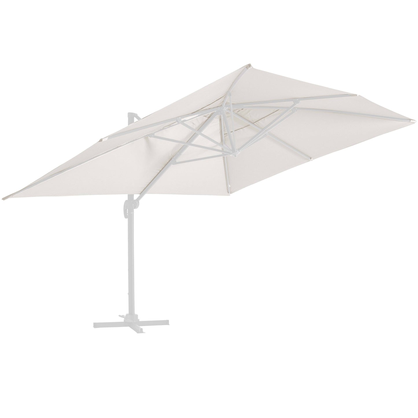 Ersatzteile für einen 4x3m großen versetzten Sonnenschirm mit einem Gewicht von 240g/m2(Beige)
