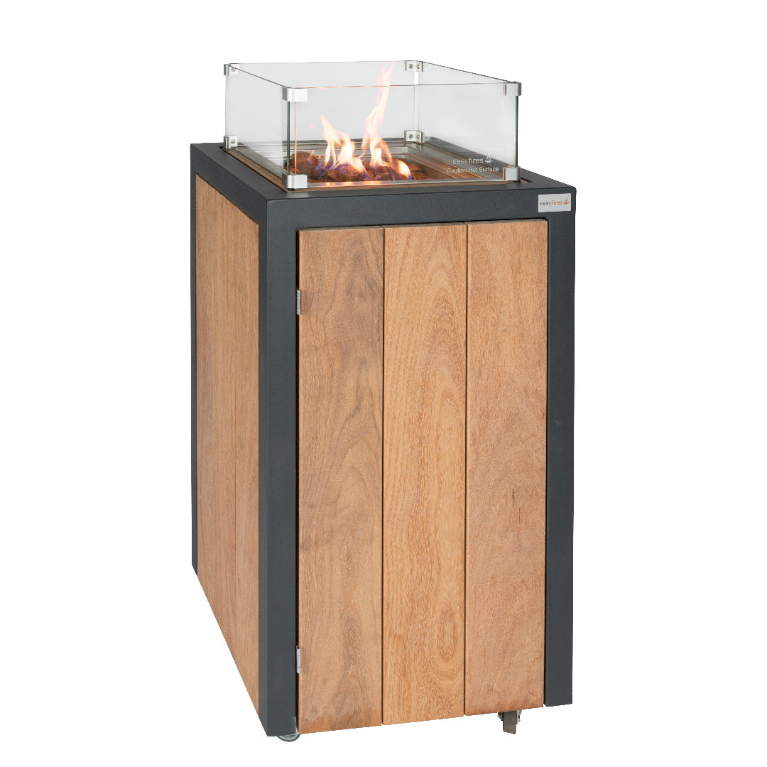 Easyfires Square Terrashaard Vierkant(Propaangas/RAL 7021 (antraciet))