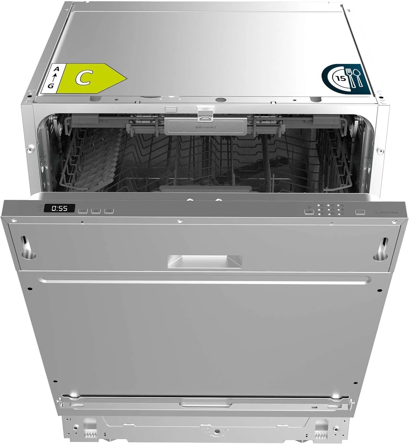 Cecotec lave-vaisselle intégré 60cm Bolero 6500, 15 couverts, 6 programmes, inverter