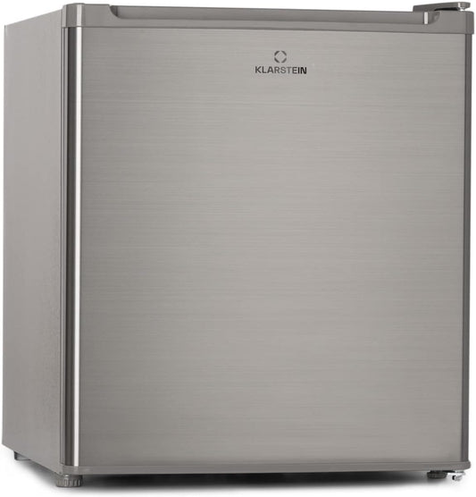 Klarstein Mini Congelateur Armoire, Petit Congélateur pour la Chambre et la Maison, Mini congélateur 33L, Congelateur Petite Taille avec Etagère, Econome en Energie, Appareil à glaçons et Grattoir(Argent)