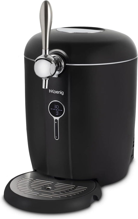 H.Koenig Tireuse à Bière compatible tous Fûts Universels Pressurisés de 5L Inox BW1778, Machine, Pompe, Pression domestique, Professionnelle, Universelle, Refroidissement intégré 4°C(BW1688)