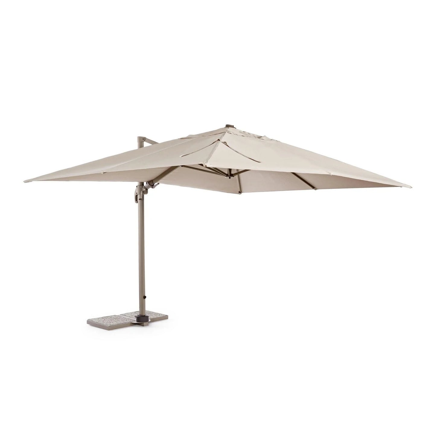 Parasol Saragozza à bras pivotant, structure en aluminium pour extérieur et jardin(3X4 Mètres)